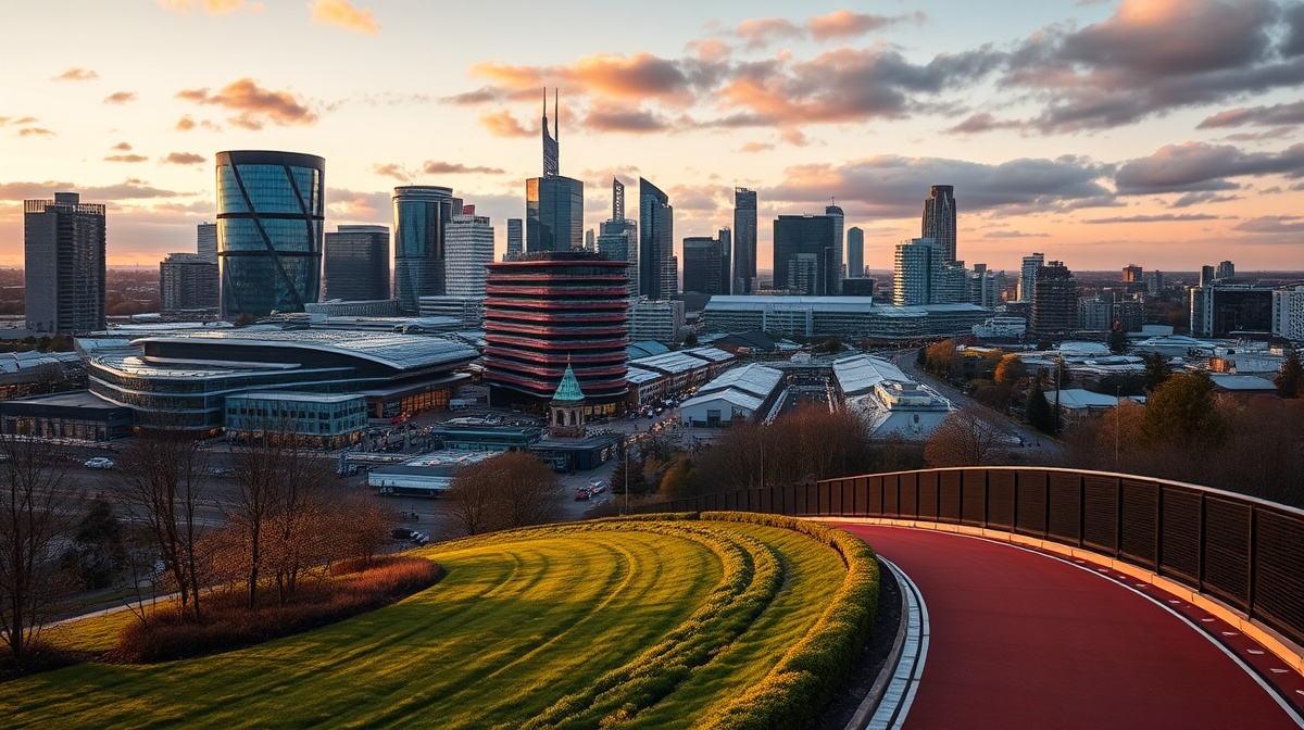 HYROX Birmingham NEC venue and skyline