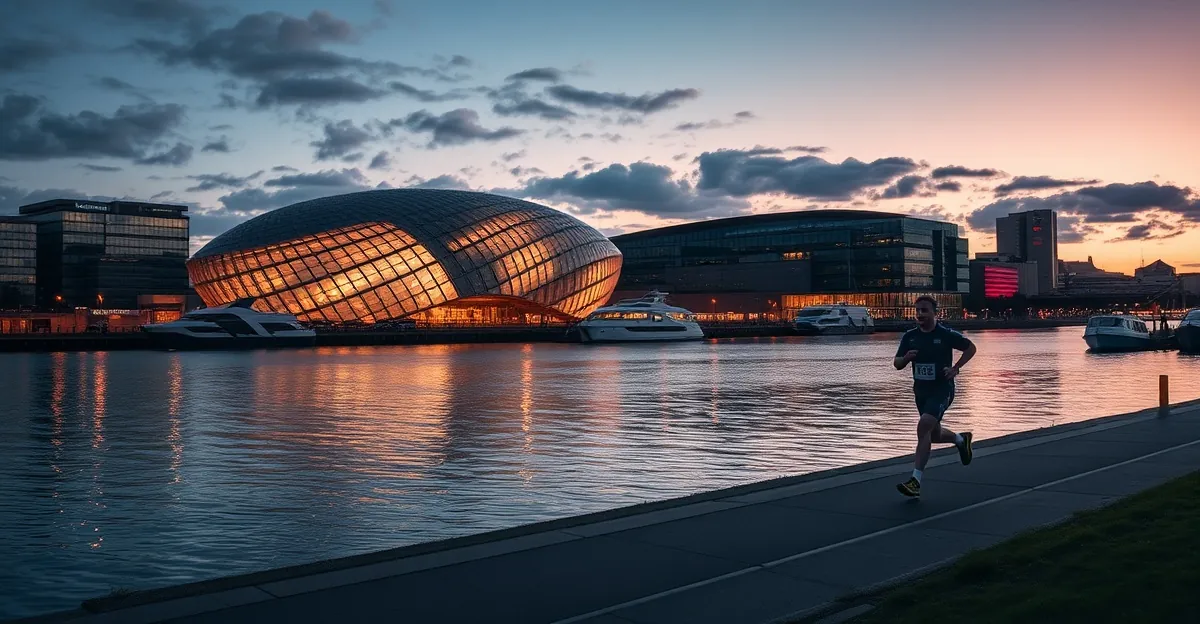 HYROX Cardiff skyline with Cardiff Bay