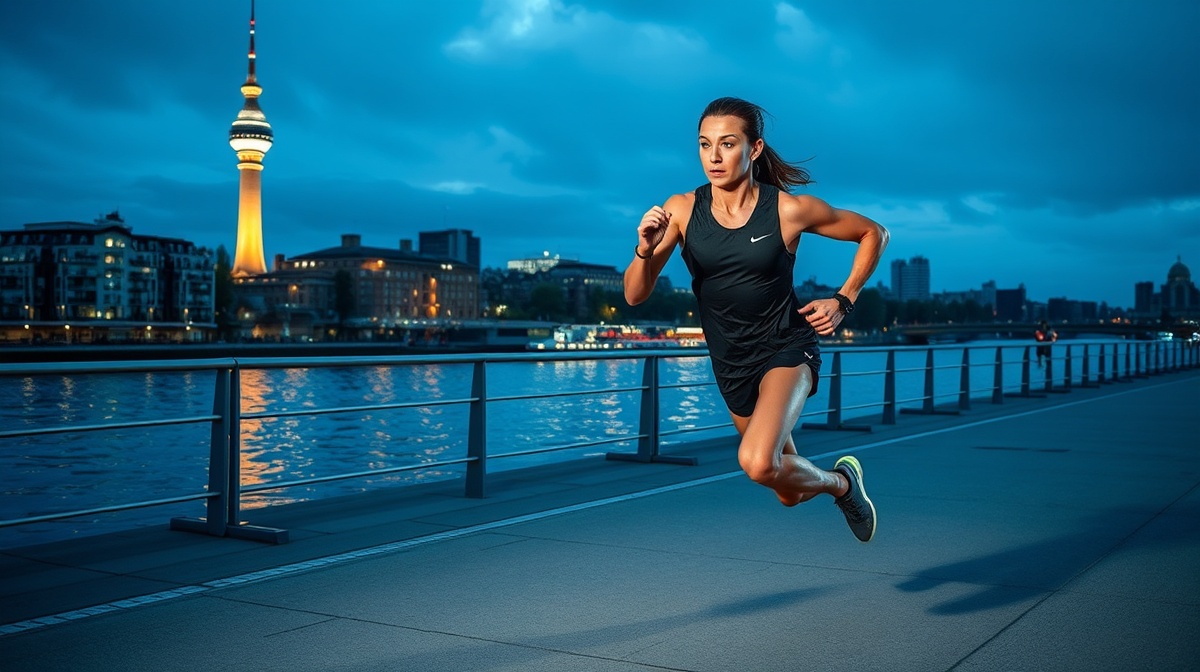 Düsseldorf cityscape with the Rhine tower and media harbour