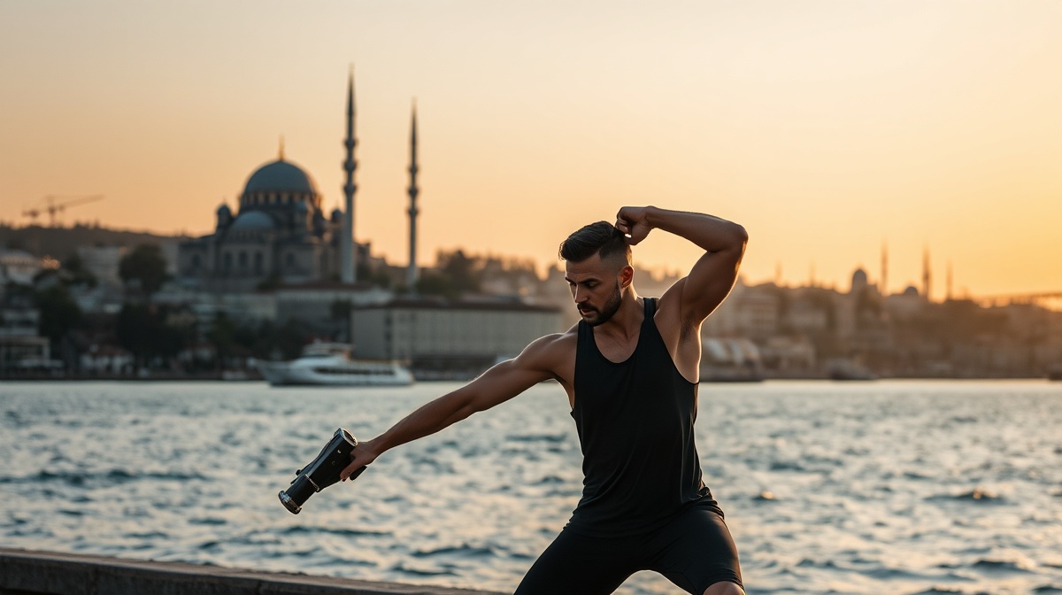 HYROX Istanbul 2026 — Istanbul skyline with Bosphorus and Blue Mosque