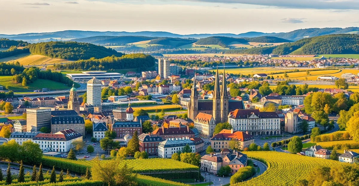 HYROX Stuttgart Stadtansicht mit Hügeln und Weinbergen