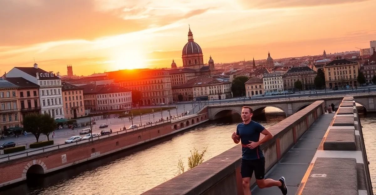 HYROX Toulouse 2026 — Toulouse city skyline with the Garonne river