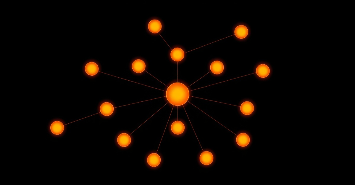 Network diagram showing message-driven AI coding agents connected across Slack, Discord, and GitHub channels
